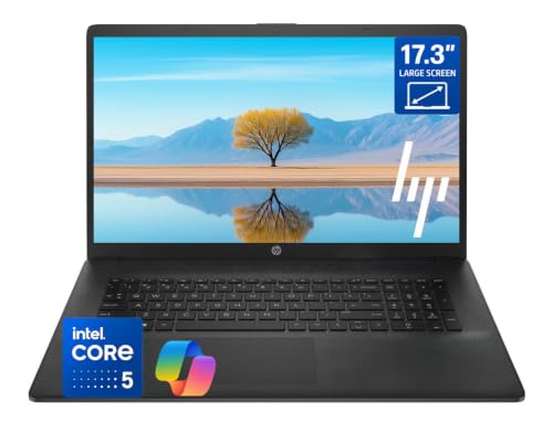 Image of HP 17.3 inch Large Screen Business Laptop • Intel Core 5 Processorr • 16GB RAM • 512GB SSD • Full-Size Keyboard with Numeric Keypad • Wi-Fi 6 • Windows 11 • Built for Advanced Business Productivity