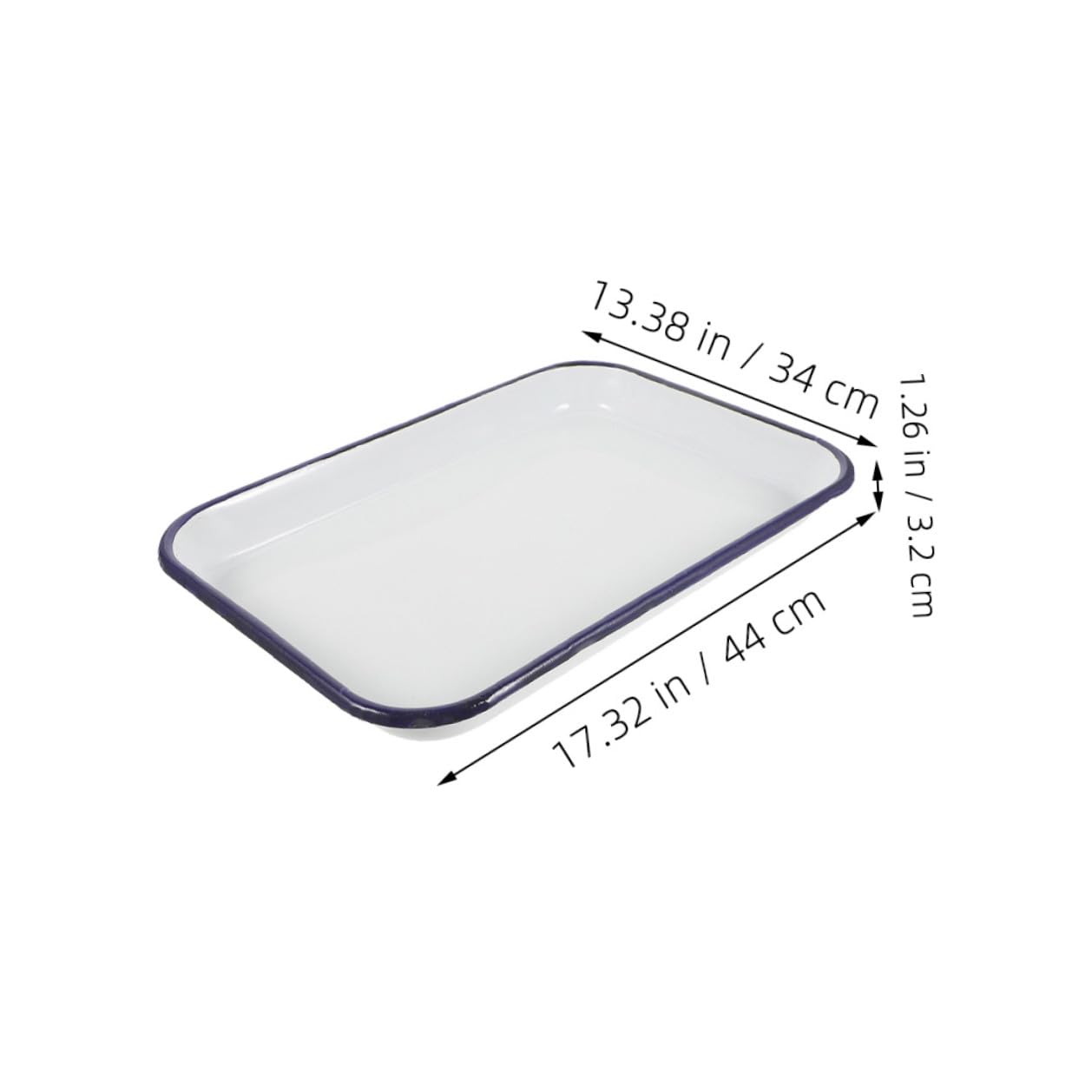 Hohopeti Emaille Backblech mit Großzügigem Platzangebot Spülmaschinenfest Rechteckiges aus Robustem Material für Backofen und Küchengebrauch