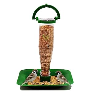 MAF Bird Feeder with Refill Seed Mix Free, Nano Bird Feeder for Food, Wild Bird Food Feeder for Spar