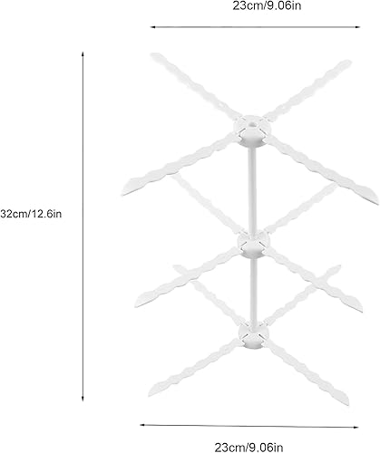 Miniatura 3 de Escurridor de pasta plegable, 2 unidades, plástico de grado alimenticio, para fondant de azúcar y flores, estante de secado de flores, estante de