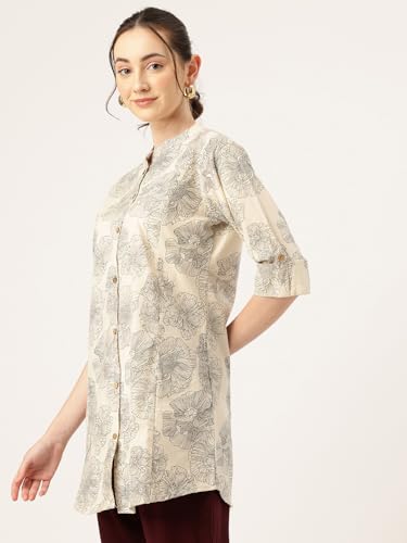 Image of Printed Mandarin Shirt - Casual & Chic (S-3XL)