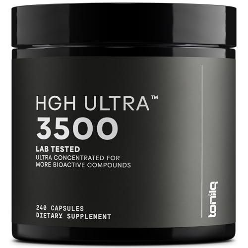 HGH Supplements for Men & Women (240 Count) 3 550mg+ Support Muscle Growth & Healthy Levels of Human Growth Hormone for Men with High-Purity Arginine Ornithine Lysine Tribulus and Ashwagandha TQ
