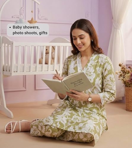 Image of DUMMY SHAPE Maternity Dresses for Women Cotton | Floral Kurta Pant Dupatta Set with Nursing Zippers, Side Pocket | Pre & Post Pregnancy | Feeding Kurti Suit | Baby Shower | Gifts for Pregnant Woman