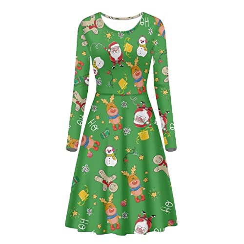 Robe de soirée Noël verte Cumagical S pour sublimer votre taille