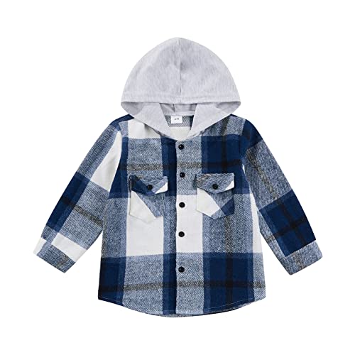 Unisex Little Kid Fall Clothes Classic Plain Long Sleeve Hoodie Cardigan Coat Tops Toddler Fake Two Pieces Outfits