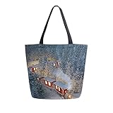 Maße: 34 x 13 x 38 cm (L x B x H). Diese Einkaufstaschen aus Segeltuch haben lange Stoffgriffe, die es sehr einfach machen, Ihre Lebensmittel in Ihrem Auto zu tragen, indem Sie den Wagen am Eingang verlassen. Sie können sie einfach über die Schulter oder einfach mit den Händen tragen.