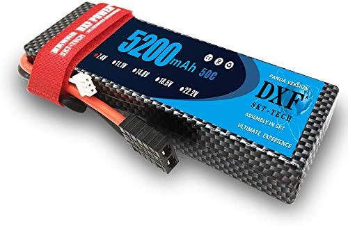 DXF 5200mAh 7.4V 2S 50C-100CLiPo Battery Hard Case with Traxxas Plug for RC Car Losi Traxxas Slash Buggy