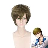 Cosplay Wig Anime Free! Makoto Tachibana Wig Cosplay Costume Men Women Short Heat Resistant Synthetic Hair Halloween Party Role Play Wigs