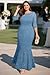 Plus Size Dusty Blue Lace Dresses Mother of Bride Groom Long Mermaid Formal Wedding Guest Bridesmaid Prom Evening Gowns