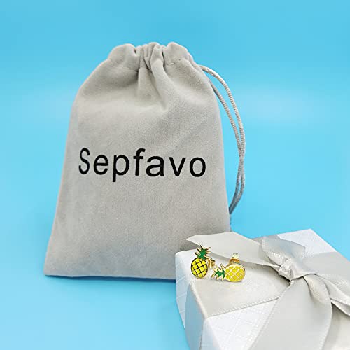 Sepfavo Cute Pineapple Stud Earrings Hypoallergenic Yellow Gold Plated Pineapple Gifts For Teen Girls Stud Earrings Summer Vocation Beach Party Pineapple Jewelry #TOP5
