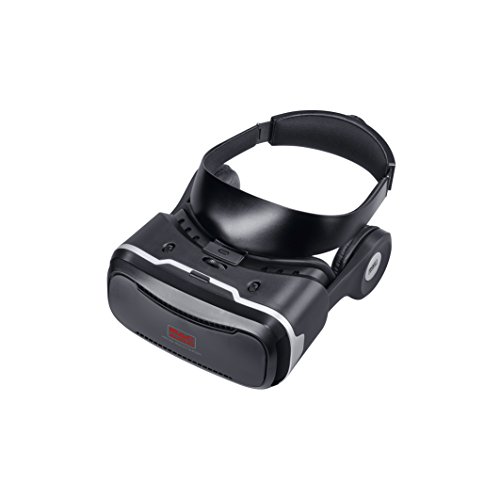 Mac Audio VR 1000 HP | Passive Virtual Reality Brille | Fixierung von 3,5 bis 5,5 Zoll | High-Dynamic-Kopfhörer | schwarz