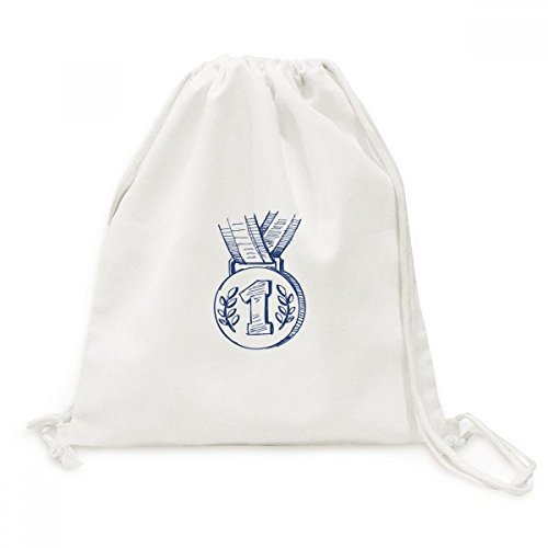 Sac à dos cordon football bleu sac de voyage en toile léger multi-usage