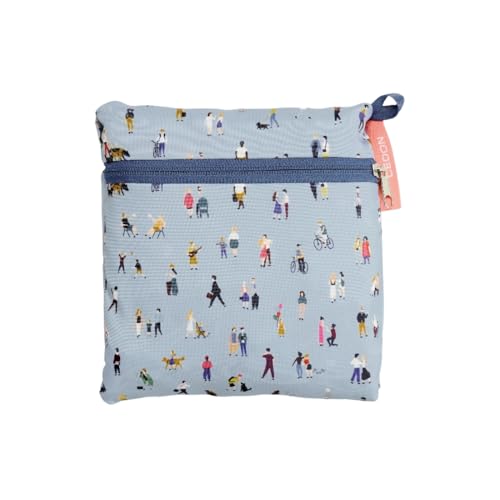 Easy Travel Bag Happy Life, lightblue, 17,5 x 19 x 3 cm, Foldable travel bag with shoulder strap2