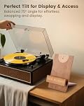Now Support d'enregistrement en vinyle – Support d'affichage en bois massif pour albums en vinyle, stable & Support d'enregistrement Vinyl sans rayure, support d'affichage minimaliste pour collectionneurs, DJs et amateurs de musique (Coffee)