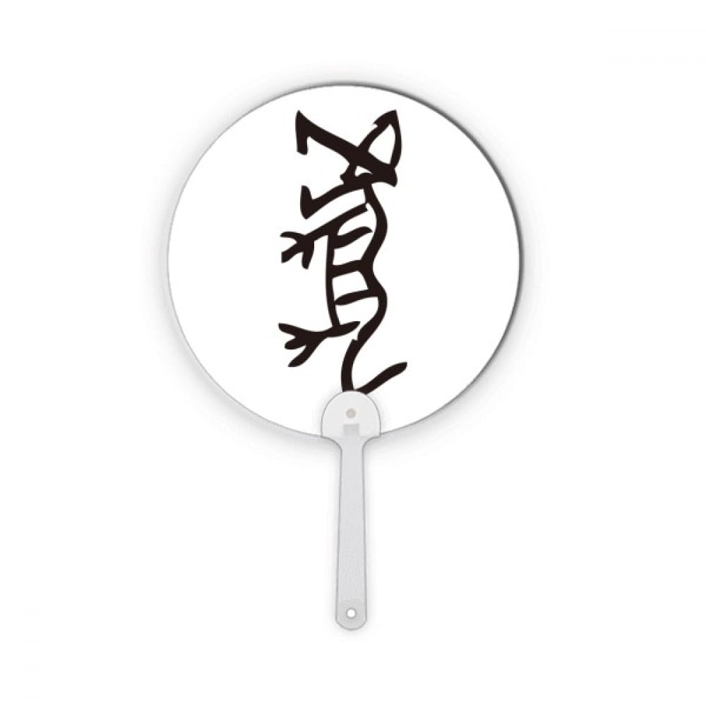 Éventail tigre zodiaque chinois rond plastique artisanat décoration
