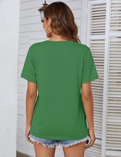 Womens Be Kind Teacher Shirt Short Sleeve Graphic Tees, XX-Large Green — view 4