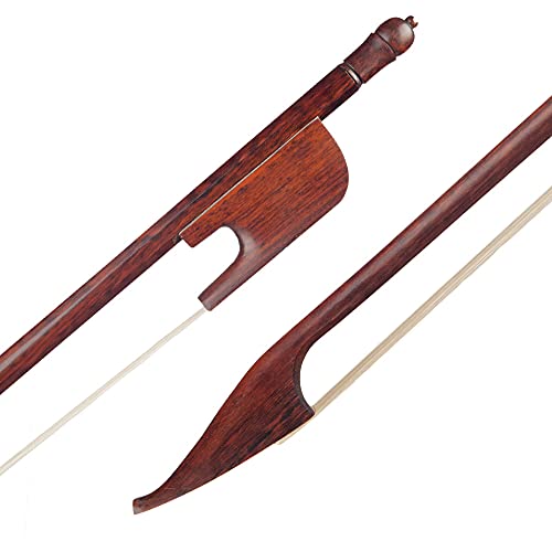 Mingzhe Arco de Violino 4/4 Estilo Snakewood Bastão Redondo Snakewood Crina de Cavalo Branco Bem Equ