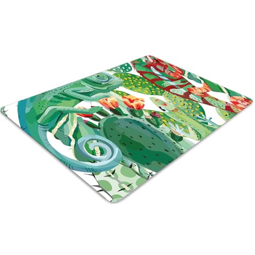 Tapis de Chaise Protège-Sol Rectangulaire PVC Imperméable Bureau Caméléons - 2