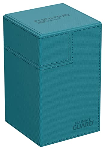 Ultimate Guard Flip'n'Tray 100+, Deck Case for 100 Double-Sleeved TCG Cards + Dice Tray, Petrol, Independent Magnetic Closure & Microfiber Inner Lining - image 1