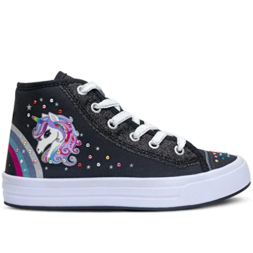 Tênis Infantil Cano Alto Nº 23 Ao 34 Botinha Unicórnio 11.81 (Preto, br_footwear_size_system, little