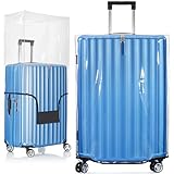 BlueCosto Gepäckabdeckung für Koffer – 30 Zoll / 76 cm, transparenter PVC-Gepäckschutz für Taschen mit Einer Größe von 76–78,5 cm – Premium-Reisezubehör für den Gepäckschutz