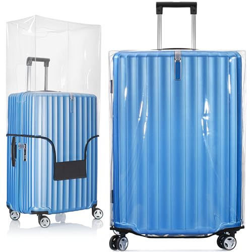 BlueCosto Gepäckabdeckung für Koffer – 30 Zoll / 76 cm, transparenter PVC-Gepäckschutz für Taschen mit Einer Größe von 76–78,5 cm – Premium-Reisezubehör für den Gepäckschutz BlueCosto Gepäckabdeckung für Koffer – 30 Zoll / 76 cm, transparenter PVC-Gepäckschutz für Taschen mit Einer Größe von 76–78,5 cm – Premium-Reisezubehör für den Gepäckschutz