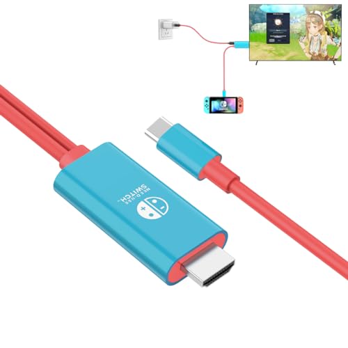 MaxRenard Switch HDMI Cable Portable Dock for Nintendo Switch NS/OLED 4K USB C to HDMI TV Adapter Connector for Switch Game Playing Monitor Screen Mirroring,Replace Original Bulky Dock (2M)