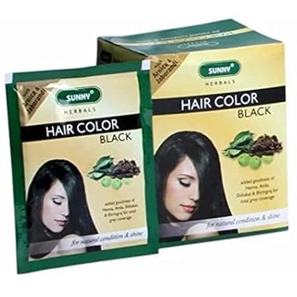Herbal Hair Color black 20gm Pack of 10 (10pack)