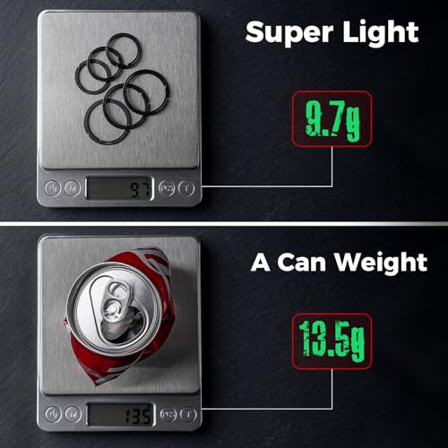 Image of FEGVE Small Titanium Key Chain Rings, Side Push Keychain Ring, Rustproof | Side Push Easy Open, Gr5 titanium alloy, Ultra-light, Corrosion-proof, Anti-deform, for House Car Work Keys