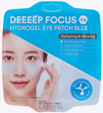 Lassie'el Deep Focus - Parche de hidrogel para ojos, color azul