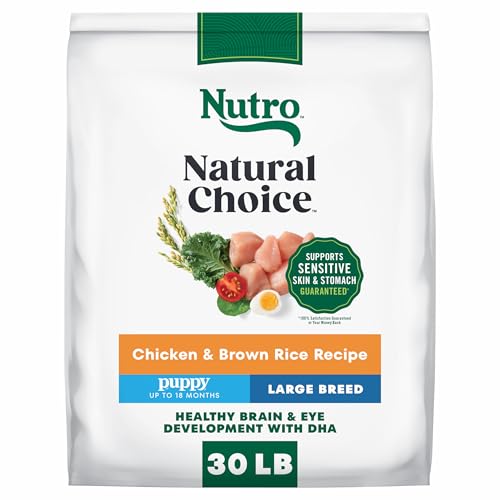 Nutro Natural Choice Dry Dog Food Large Breed, Puppy Food Dry Recipe, Chicken and Brown Rice Recipe, 30 lbs.