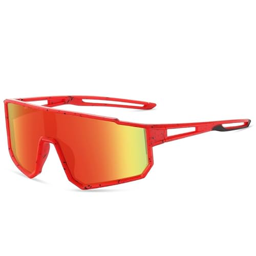 Sun Valley Kids Polarized Shield Mirrored Sunglasses for Boys & Girls with UV Protection (Red Fire)
