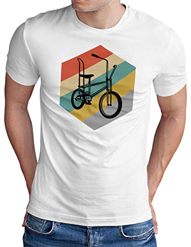 T-shirt de vélo pour homme blanc motif vintage rétro OM3 taille S au 5XL
