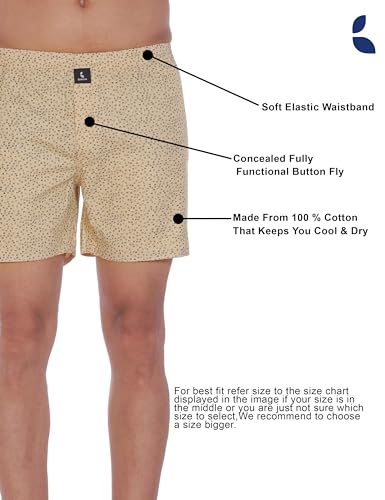 Image of Cotton Boxer Shorts for Men, Breathable, Comfortable & Lightweight (Pack of 2)