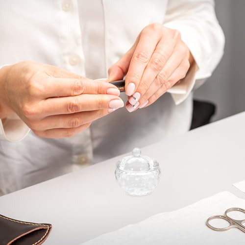 Recipiente de vidrio para uñas con tapa miniatura 6