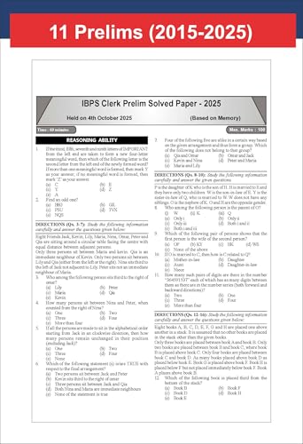 Image of Disha 26 Year-wise IBPS Clerk Preliminary & Main Exams Previous Year Solved Papers (2025 - 2011) 8th Edition