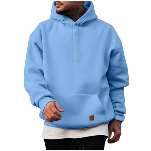 Hoodies for Men Pullover Lightweight Long Sleeve Hooded Sweatshirts Casual Fashion Clothes Streetwears Kanga Pockets
