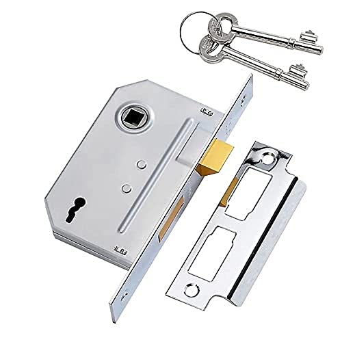 Yale P-M246-CH-63 Einsteckschloss mit 2 Hebeln, Visi Pack, geeignet für Innentüren, poliertes Chrom, 2,5 Zoll/64 mm – Ansicht 3