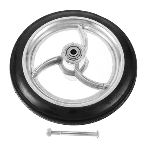 ELAYARD 車椅子用前輪 アルミ ゴム製 静音耐摩耗性キャスター 高耐荷重で安定性抜群 医療 福祉用車椅子交換部品