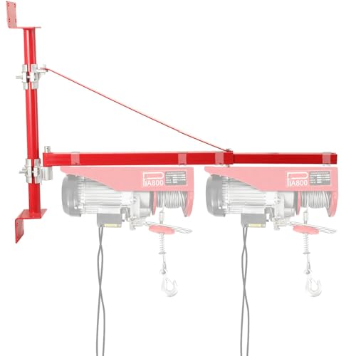 CDZHLTG Bras de Support pour Palan Électrique 600kg, Potence Pivotante 180° avec Sécurité Verrouillable, Grue à Flèche Murale en Acier Carbone, pour...
