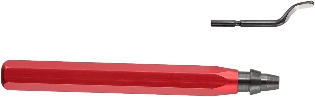 RB1000 Rotary Deburring Tool Kit – Manual 360° Rotating Blade for Plastic, Copper & Aluminum, Small-Hole Trimming, Includes Aluminum Handle & Steel Blade