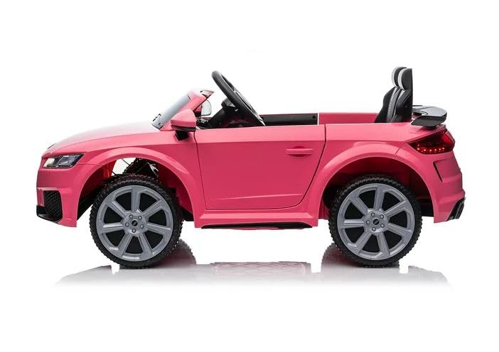 FINOOS Kinder elektroauto Audi TTRS 12V Elektroauto für Kinder, mit Fernbedienung 2,4GHz, Akku: 12V, 4,5Ah, 2 x Motor 30 Watt (Rosa)