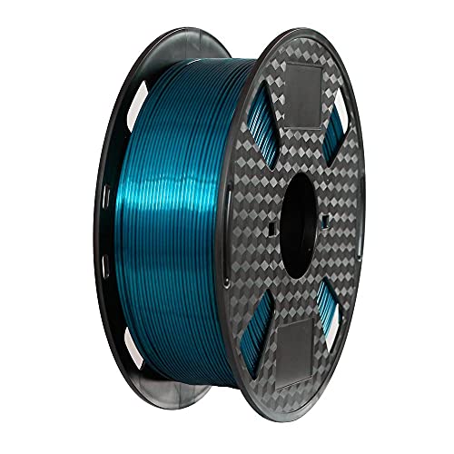 Filament PLA soyeux bleu sarcelle de 1,75 mm - MatÃ©riaux pour imprimante 3D - Bobine de 1 kg - Brillant - MÃ©tal mÃ©tallique brillant - PLA CC3D - Filament d'impression 3D en soie PLA