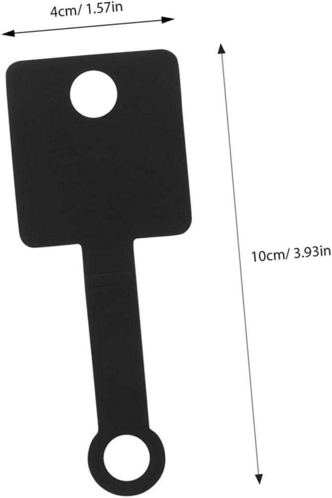 VILLCASE 50pcs Self-adhesive Jewelry Display Cards Folding Necklace and Bracelet Packaging Tags for Earrings Rings and Hair Accessories Black Color Easy to Use