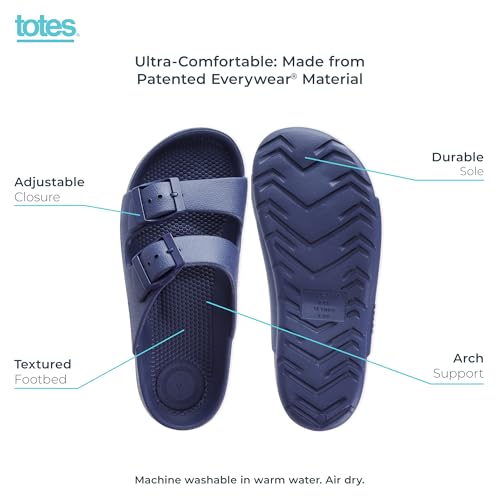 Image of totes Women's Everywear Lightweight Waterproof Adjustable Double Buckle Slide Sandal