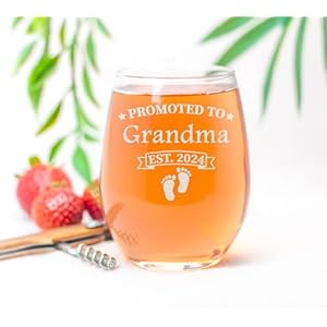 Promotedtograndmaest202415ozstemlesswineglassgiftsfornewgrandparentnewgrandmawineglassbirthdaygiftsmothersdaygifts Urban Country Home Decor Promoted to grandma est 2024 15oz stemless wine glass gifts for new grandparent new grandma wine glass birthday gifts mothers day gifts urban country home decor