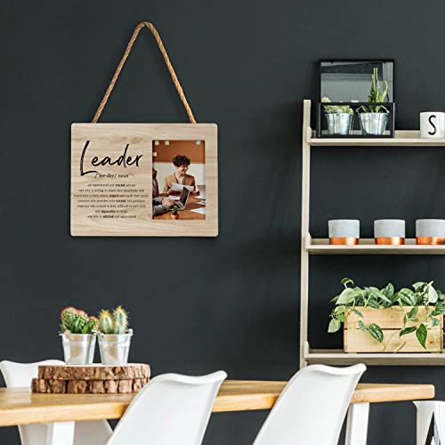 Fondcanyon Leader Definition Picture Photo Frame,Boss Appreciation Picture Frames, Corporate Leadership Colleague Thank You Mentor Gifts, Team Leader Gifts For Women Men Leaders(4X6 Inch Photo) #TOP2