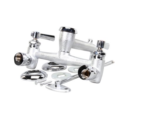 Chicago Faucets 897 Wall Mounted Utility/Service Faucet with Lever Handles - Commercial Grade - Rough Chrome