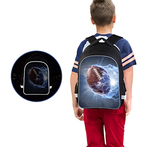 P Elegant Protection Luminous Basketball 3D Print School Backpack, Personalized Lightweight Students Bookbag For Kids #TOP6