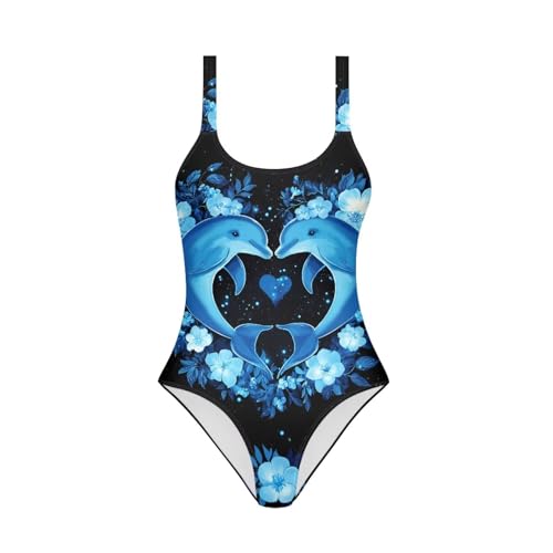 Image of One Piece Bathing Suit for Teen Girls Comfy Crewneck Backless Bathing Suit